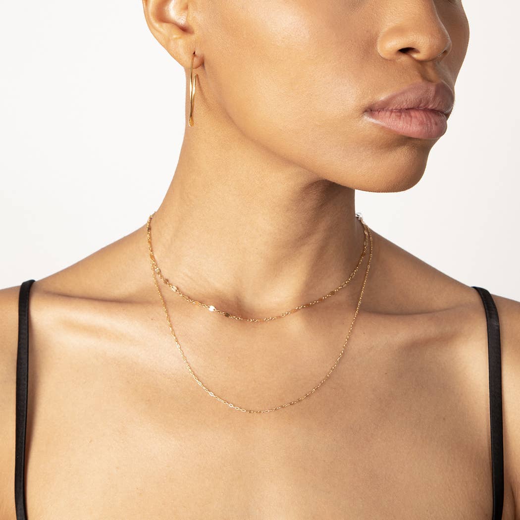 Gold Delicate Necklace 18K Vermeil Minimal Chain