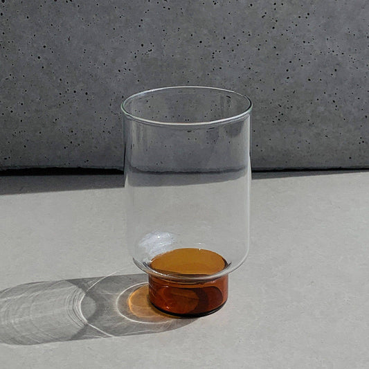 Aita Amber Base Hand-Blown Tall Glass - Set of 2